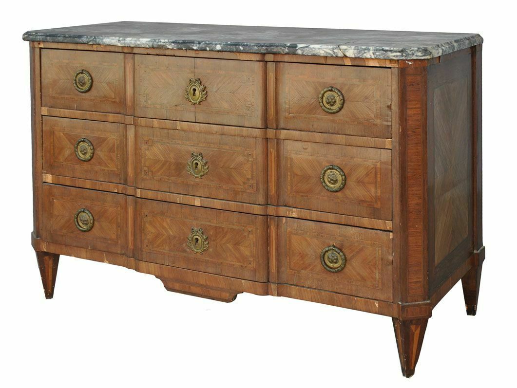 18th Louis XVI Period Inlaid Chest Of Drawers