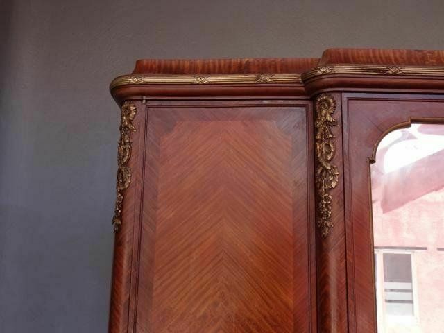 Mahogany Cabinet In Louis XVI Style, Gilded Bronze photo for sale