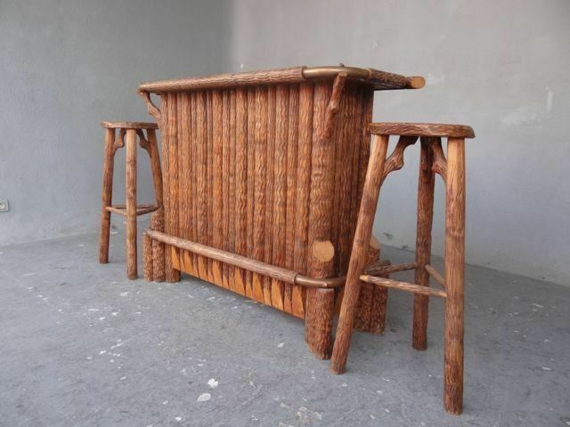 Bar Style Raw Wood Mountain Chalet 1970