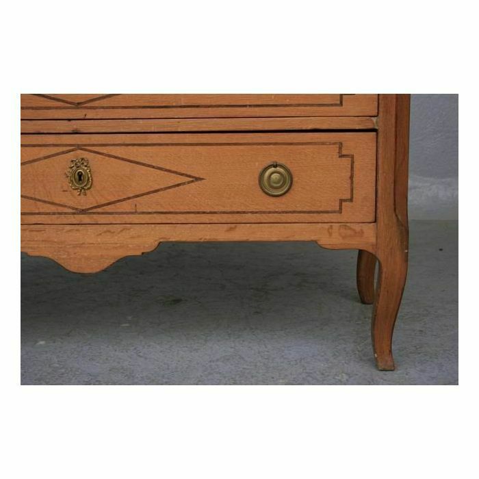 Furniture Directoire Period Light Oak Chest Of Drawers photo