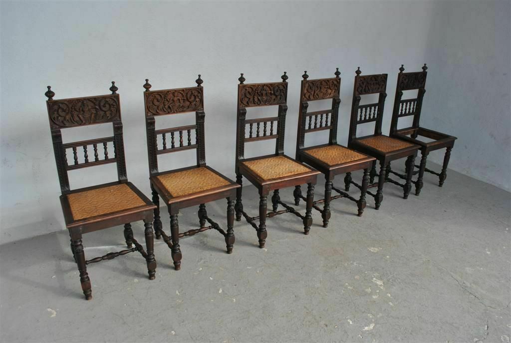 Indian Chairs From The End Of The 19th Century (Series Of 6) photo for sale