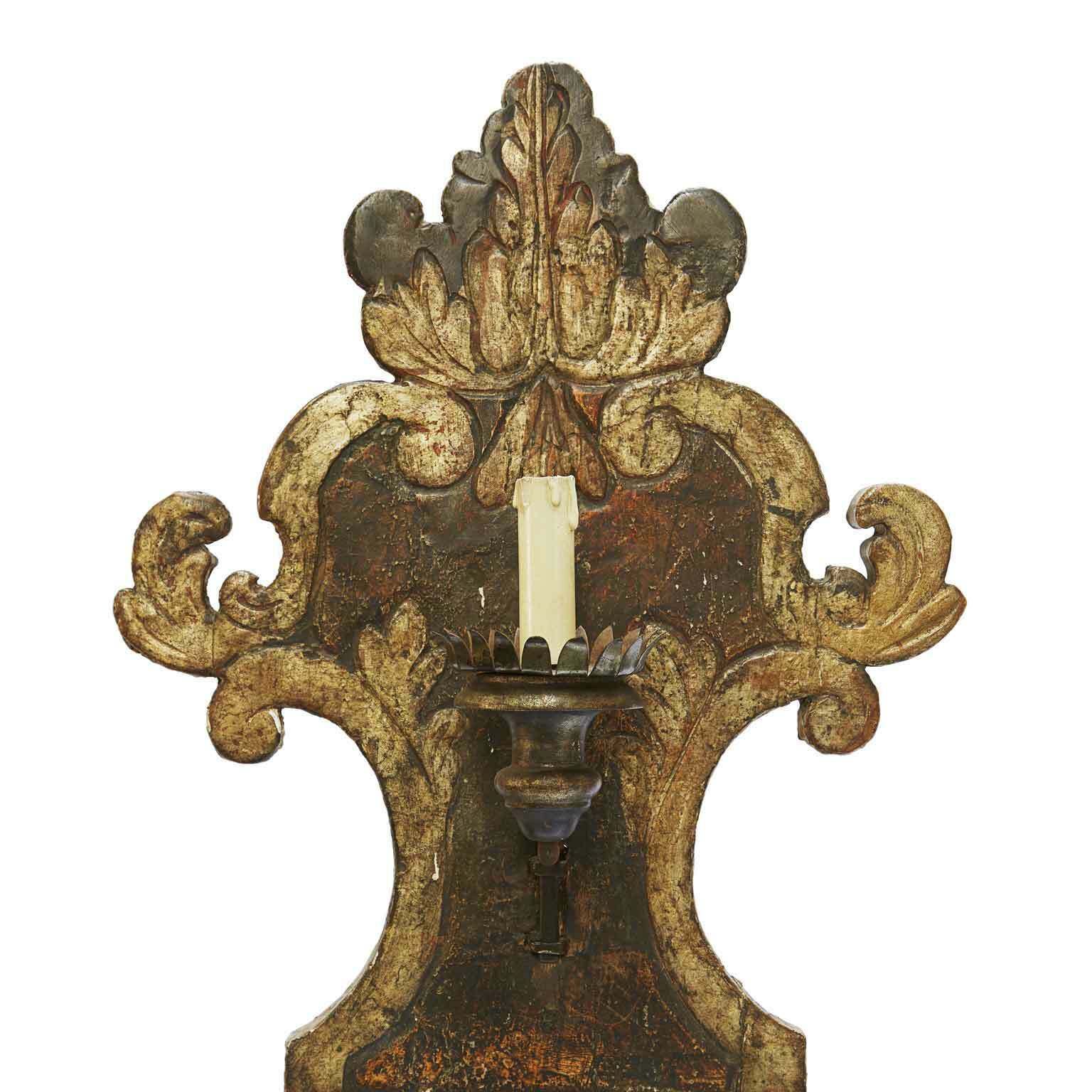 Large Nine Light Applique From The Early 1800s In Silvered Wood photo furniture
