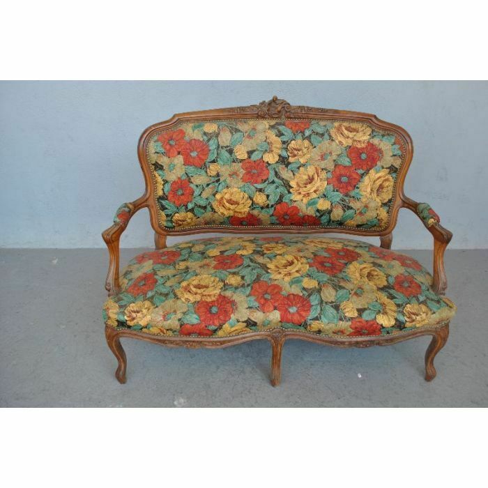 Rockery Living Room In Louis XV Style 5 Piece Upholstered Walnut photo 1294.0