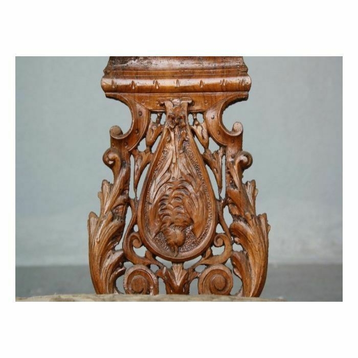5177.0 Carved Wooden Bench With Putti, 19th Century photo
