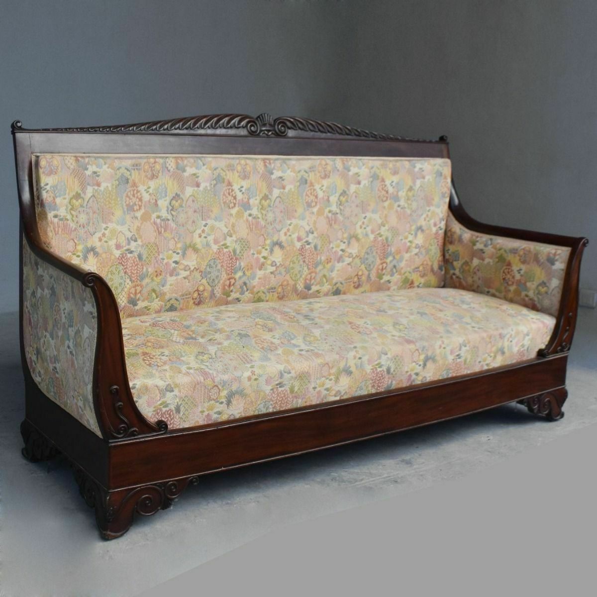 Mahogany Bench Restoration 19th Century photo furniture