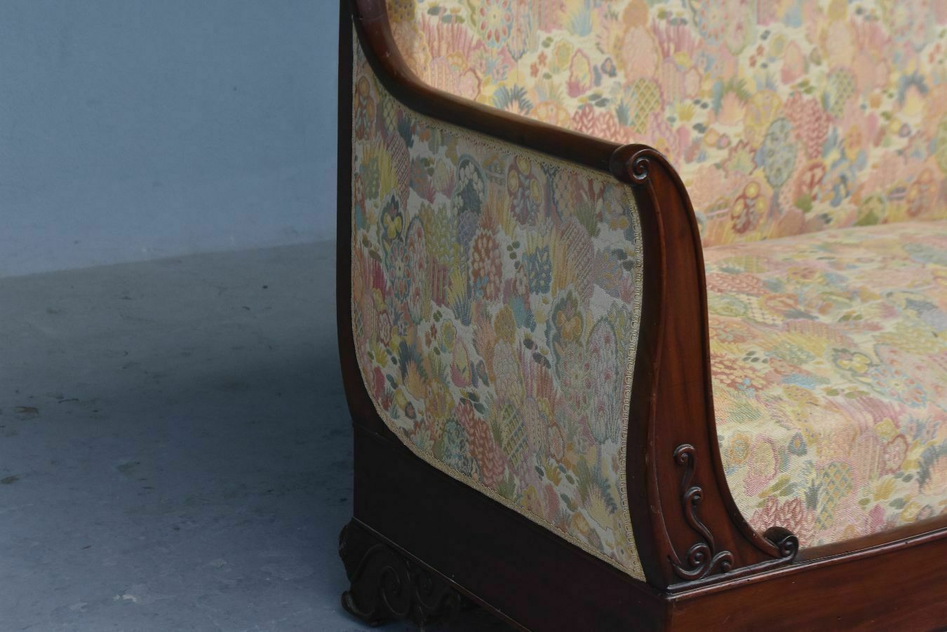 Mahogany Bench Restoration 19th Century photo for sale