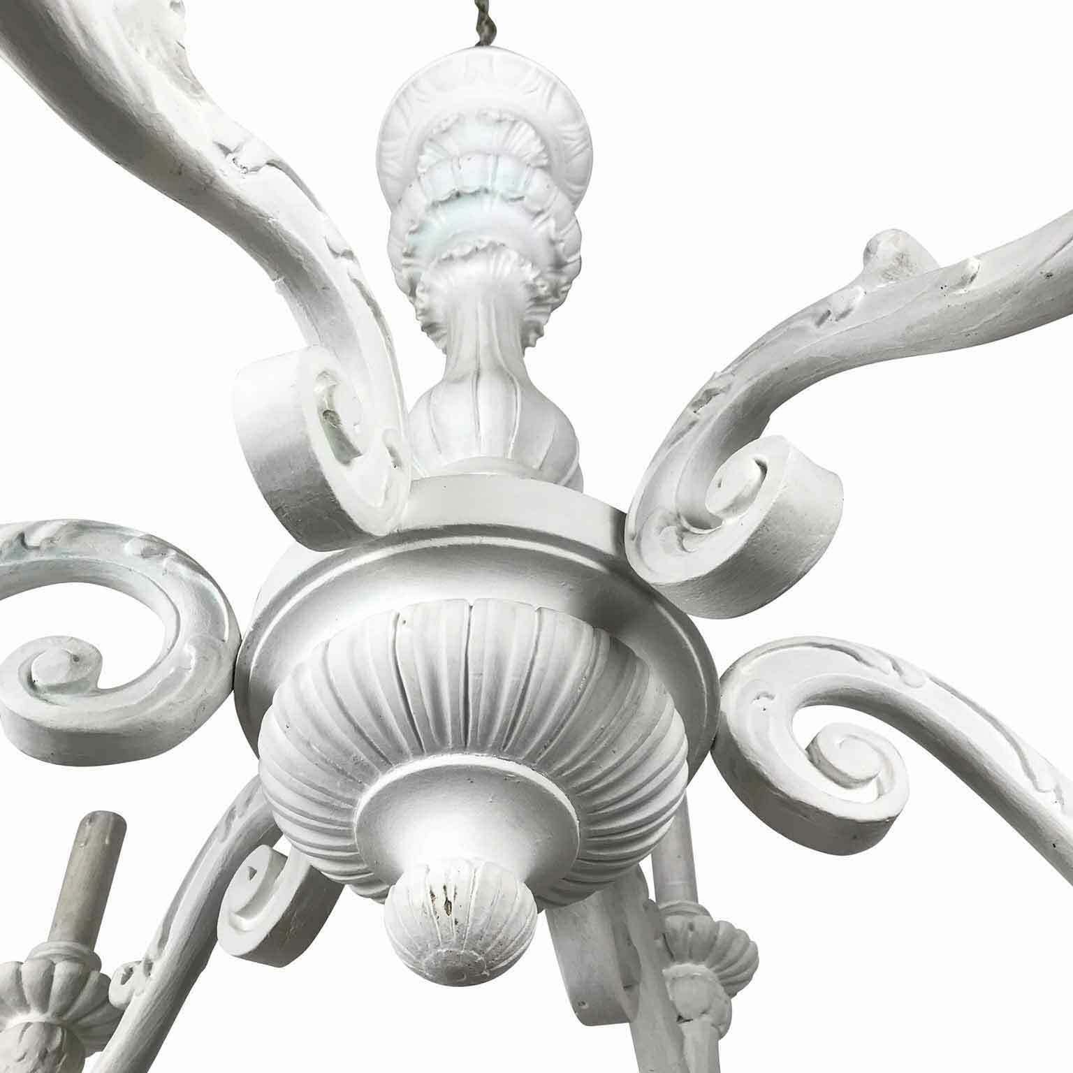 photo furniture Antique Chandelier In White Lacquered Wood