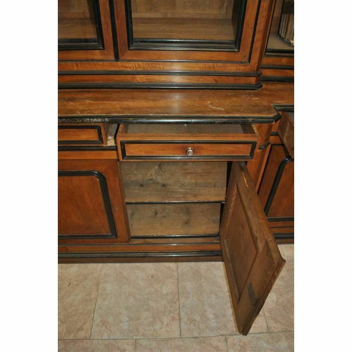 Napoleon III Bookcase In Walnut And Blackened Wood 19th Century photo Furniture