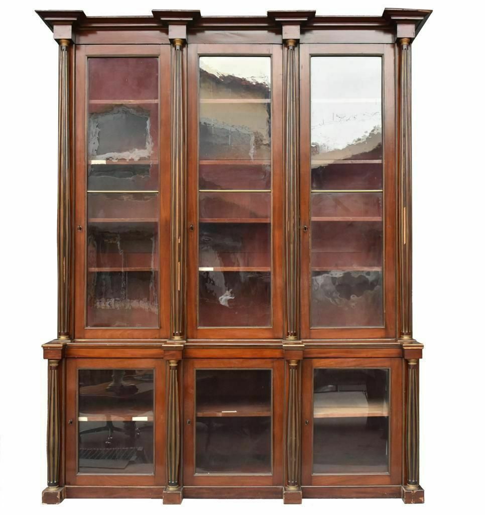 Louis XVI Style Mahogany Bookcase, 19th Century