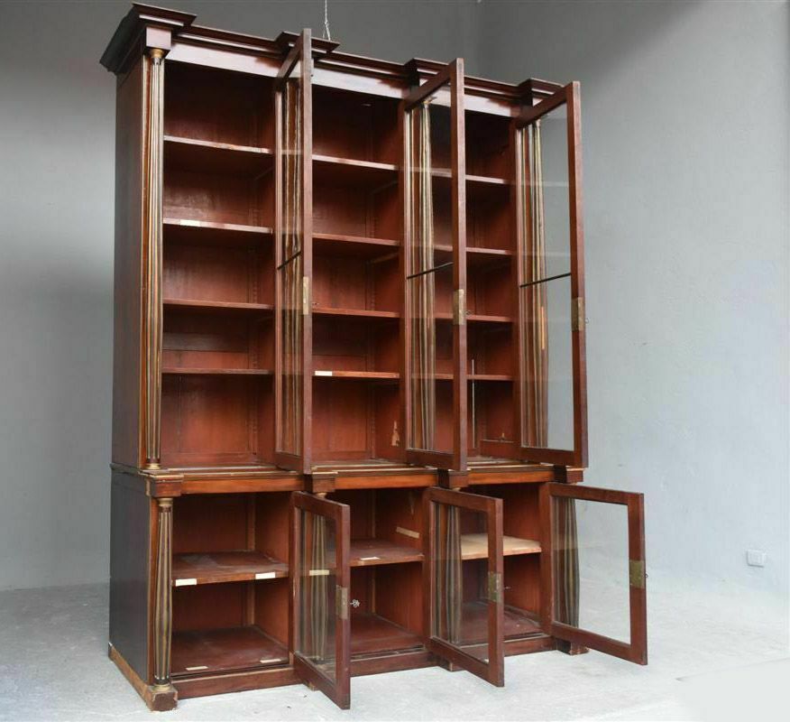 Louis XVI Style Mahogany Bookcase, 19th Century photo for sale