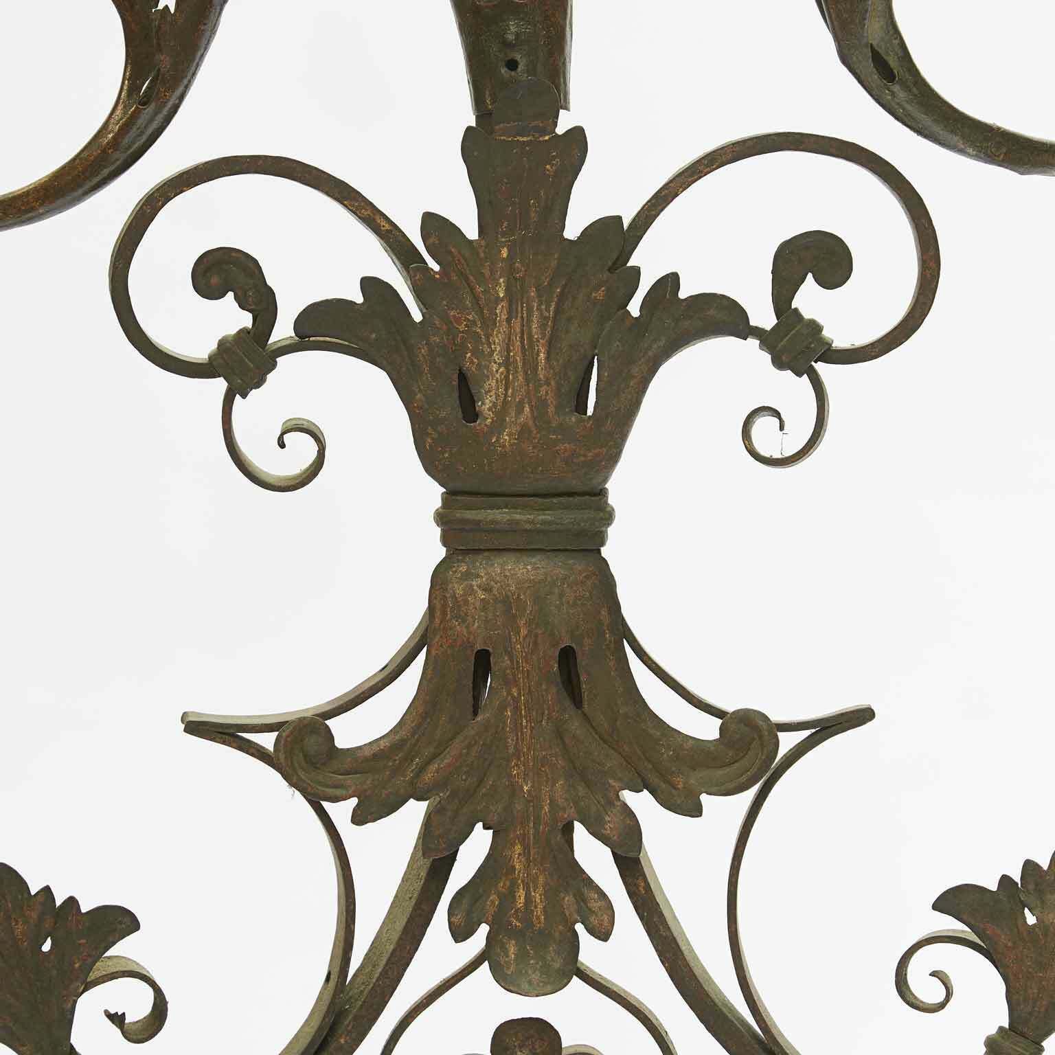 Large Wrought Iron Candle Holder Applique 1700 15 Flames photo vinterior