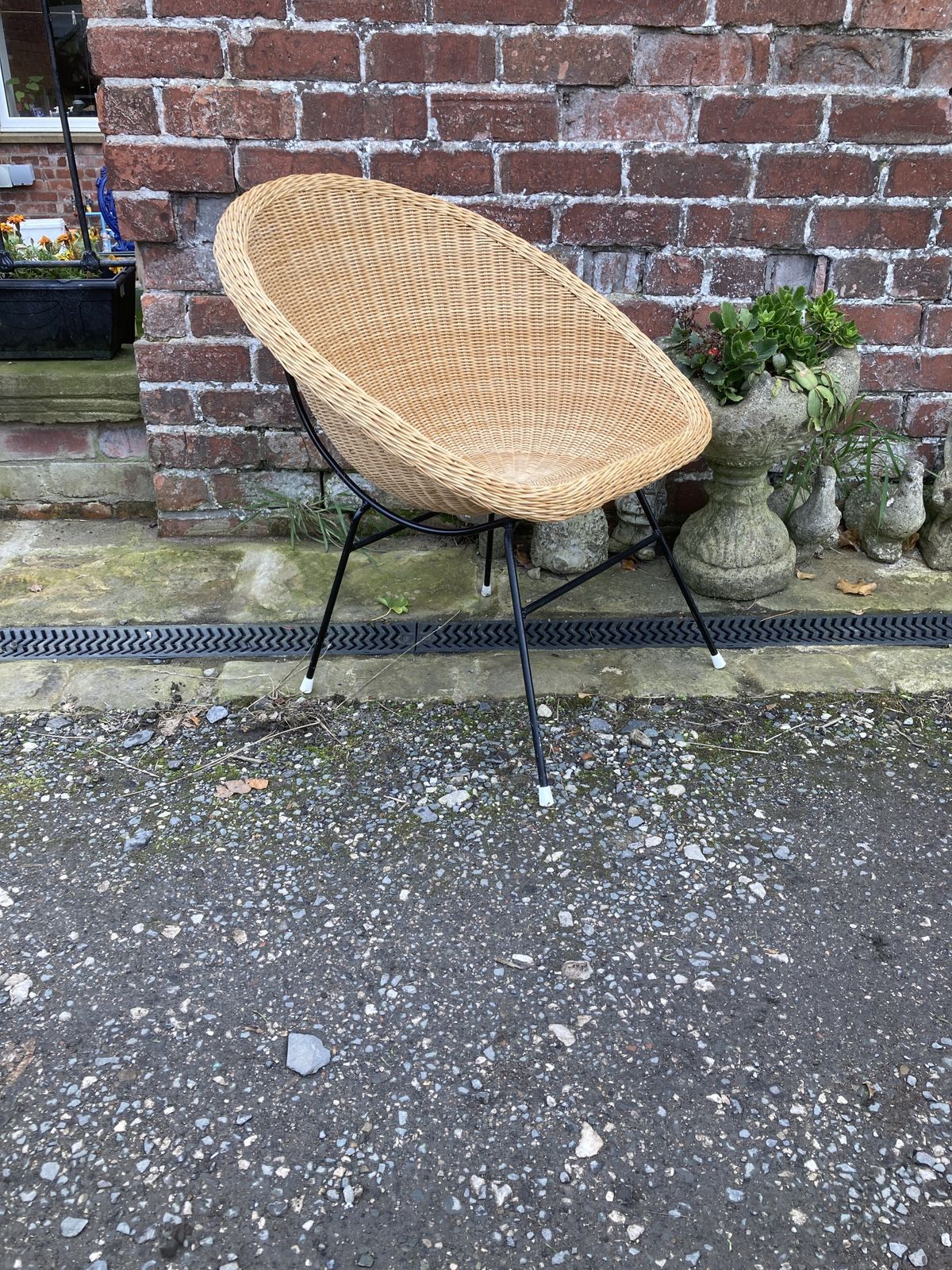photo buy 60s Italian Rattan Woven Tub Cocktail Chair