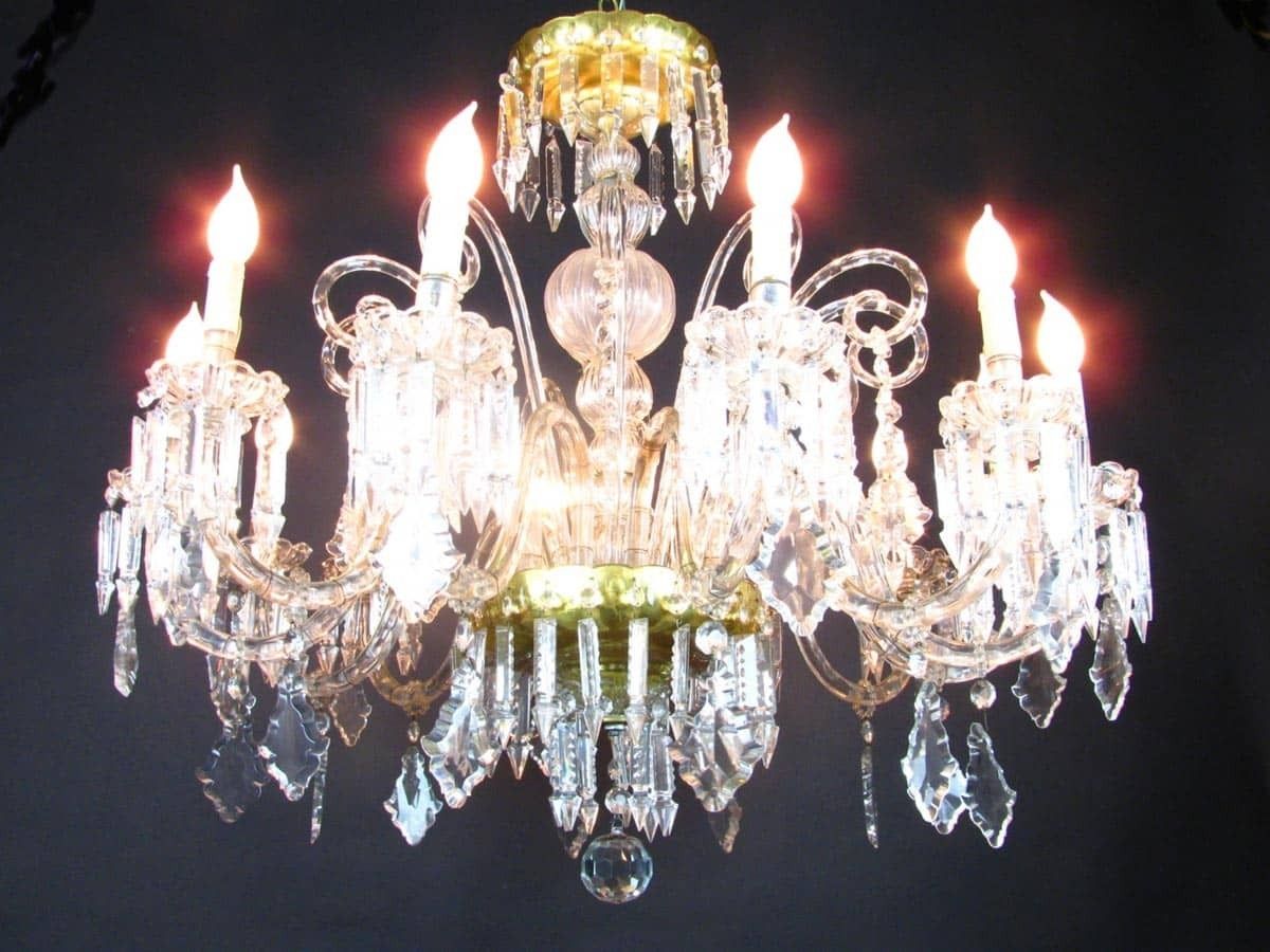 Antique Bohemia Crystal Chandelier 12 Arms photo for sale