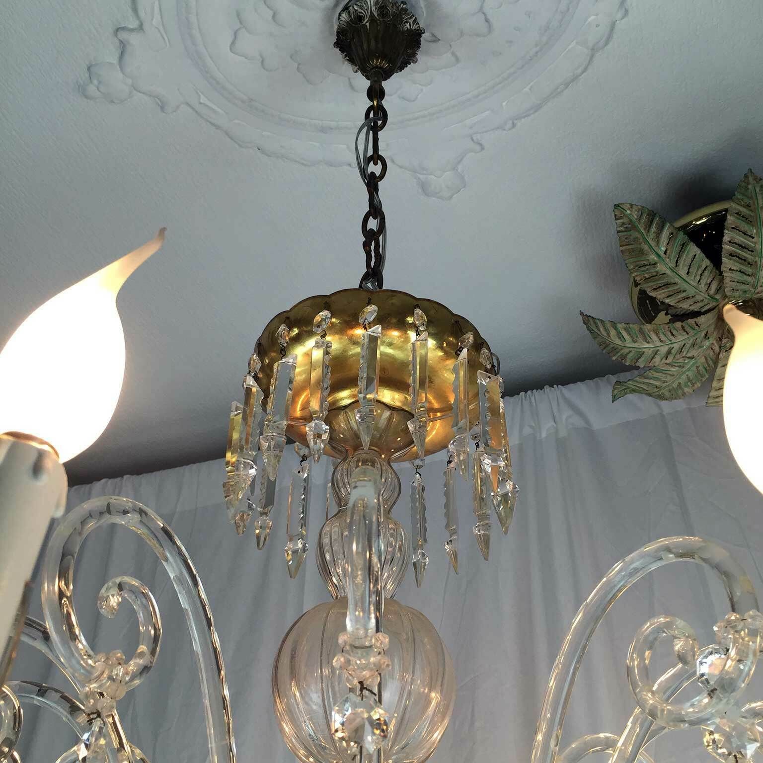 Antique Bohemia Crystal Chandelier 12 Arms photo vintage