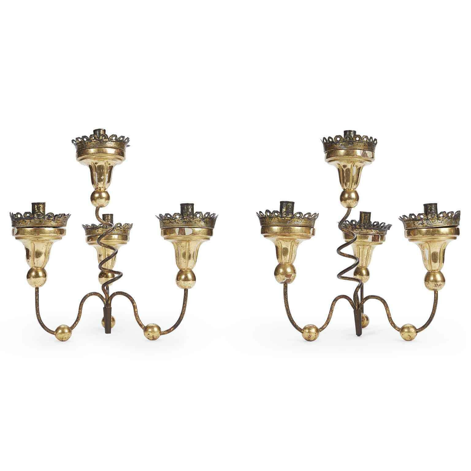 Pair Of Four Armed Table Candelabra 1700 photo furniture