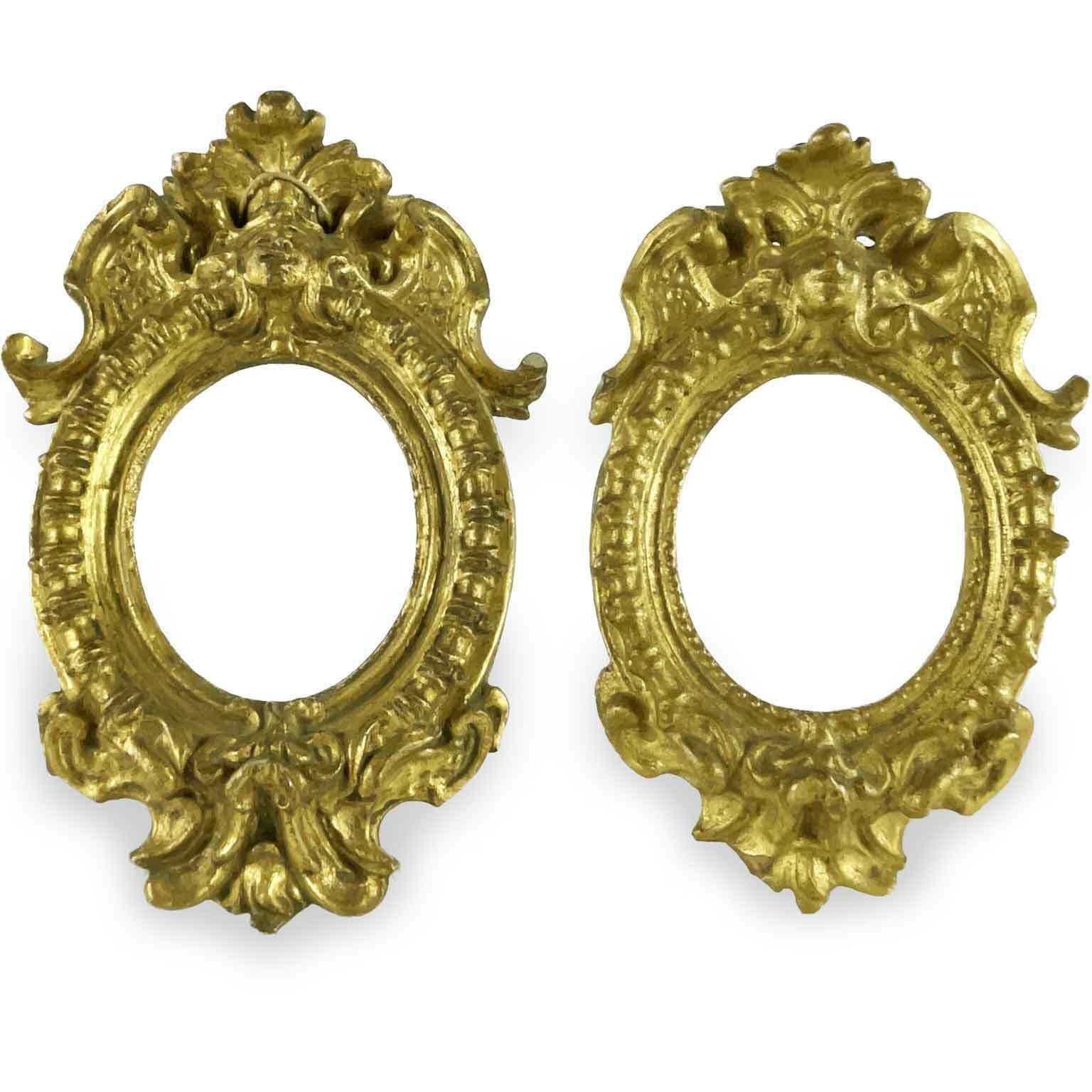 Pair Of Roman Golden Terracotta Frames From The 1700s