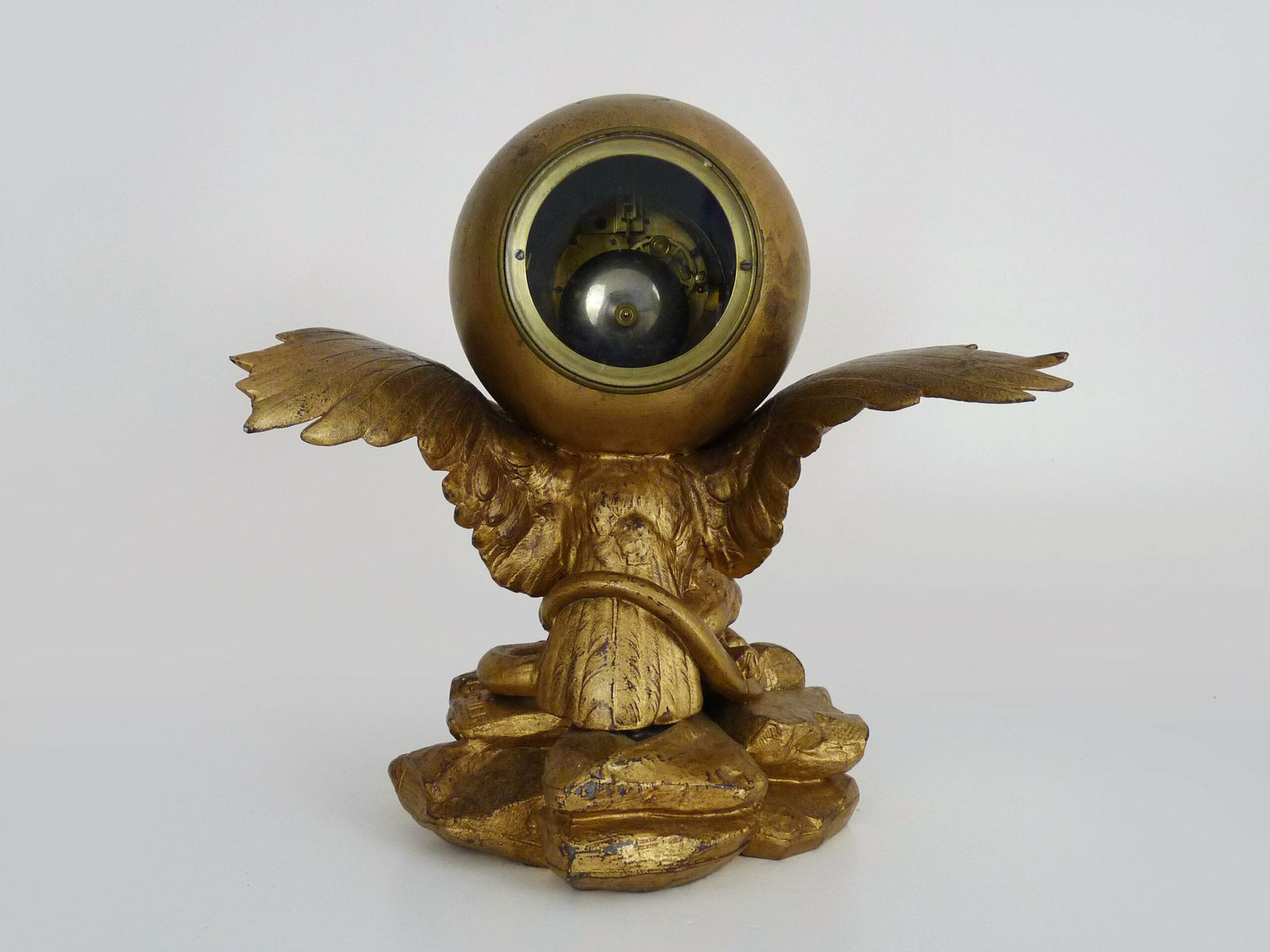 photo furniture Pendule à l'aigle Dufaud Paris, sculpteur J. Gautier