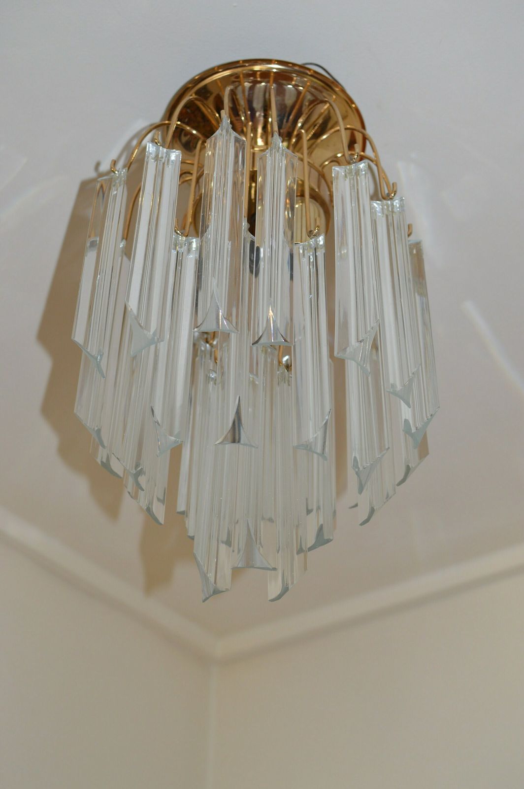 Murano Vintage Chandelier Mid Century Crystal. Venini Era 1960/70 48 Glass photo buy