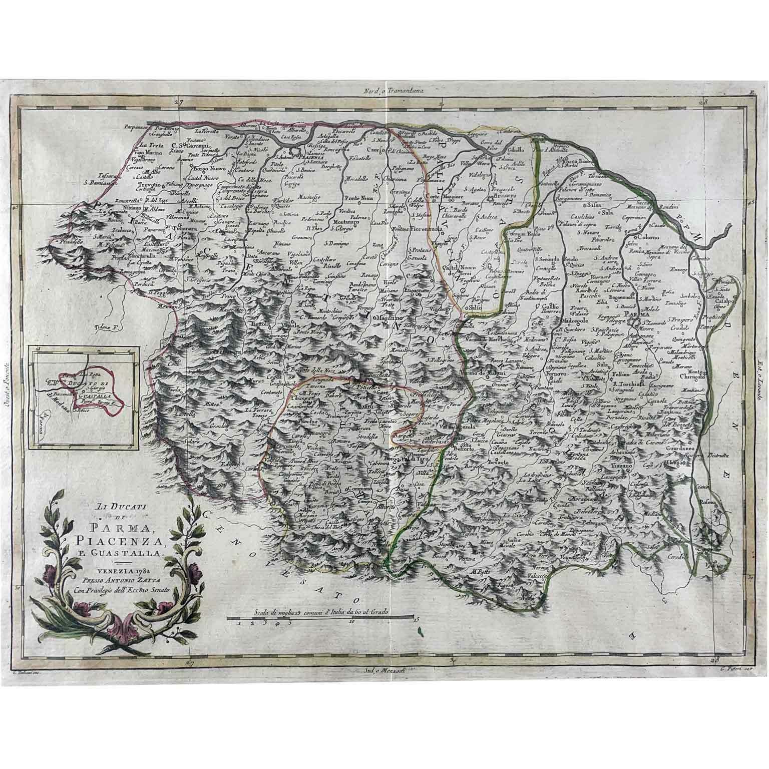 Zatta Antonio The Duchies Of Parma Piacenza And Guastalla Venice 1782