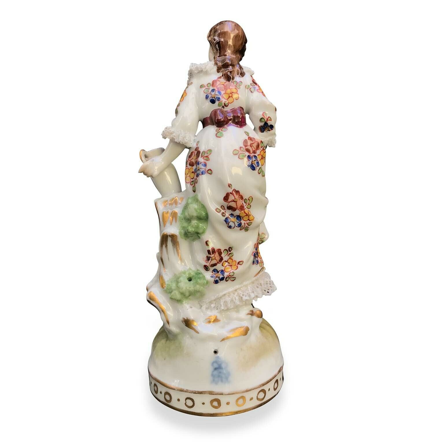 Porcelain Figurine Of A Woman, 1900s photo vinterior