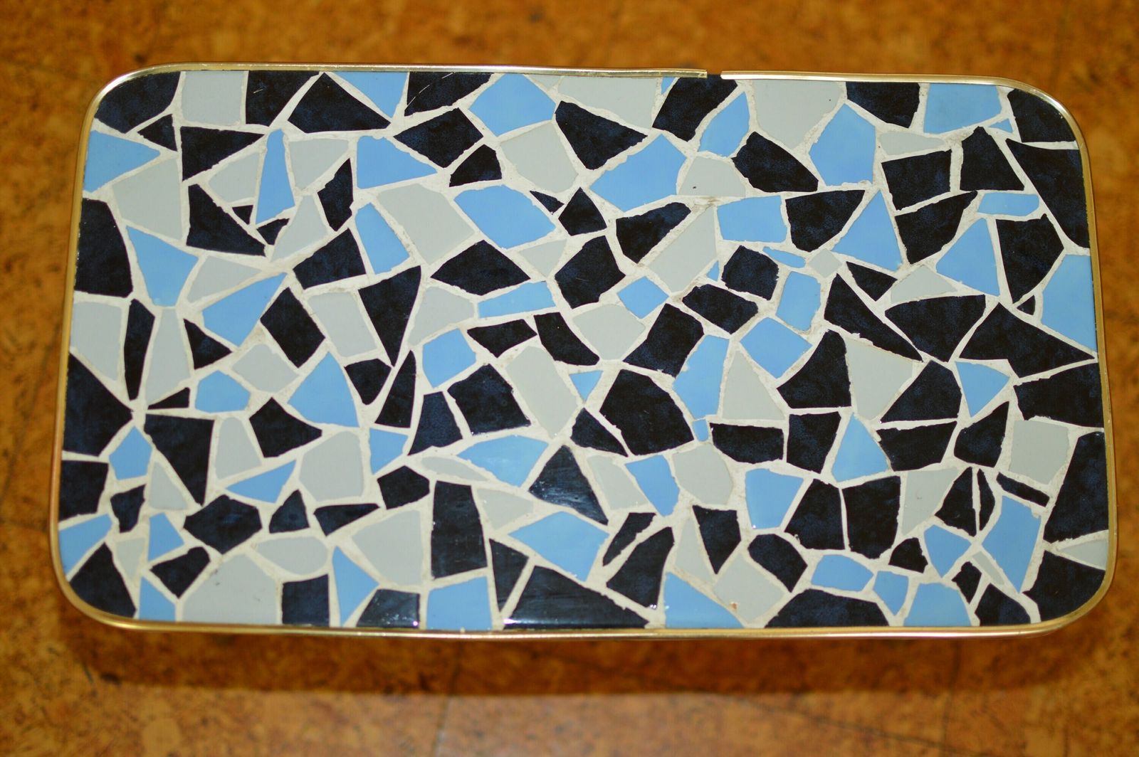 Vintage 50s Mid Century Nordic Modernist Rockabilly Mosaic Plant Stand photo 162.0
