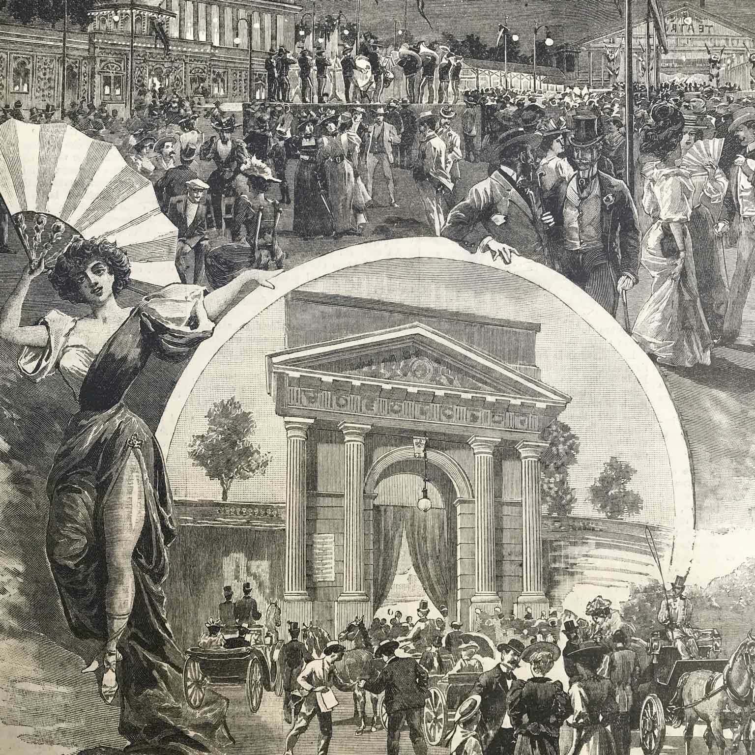 Antique Print Of The Arena Of Milan In 1897 photo Art