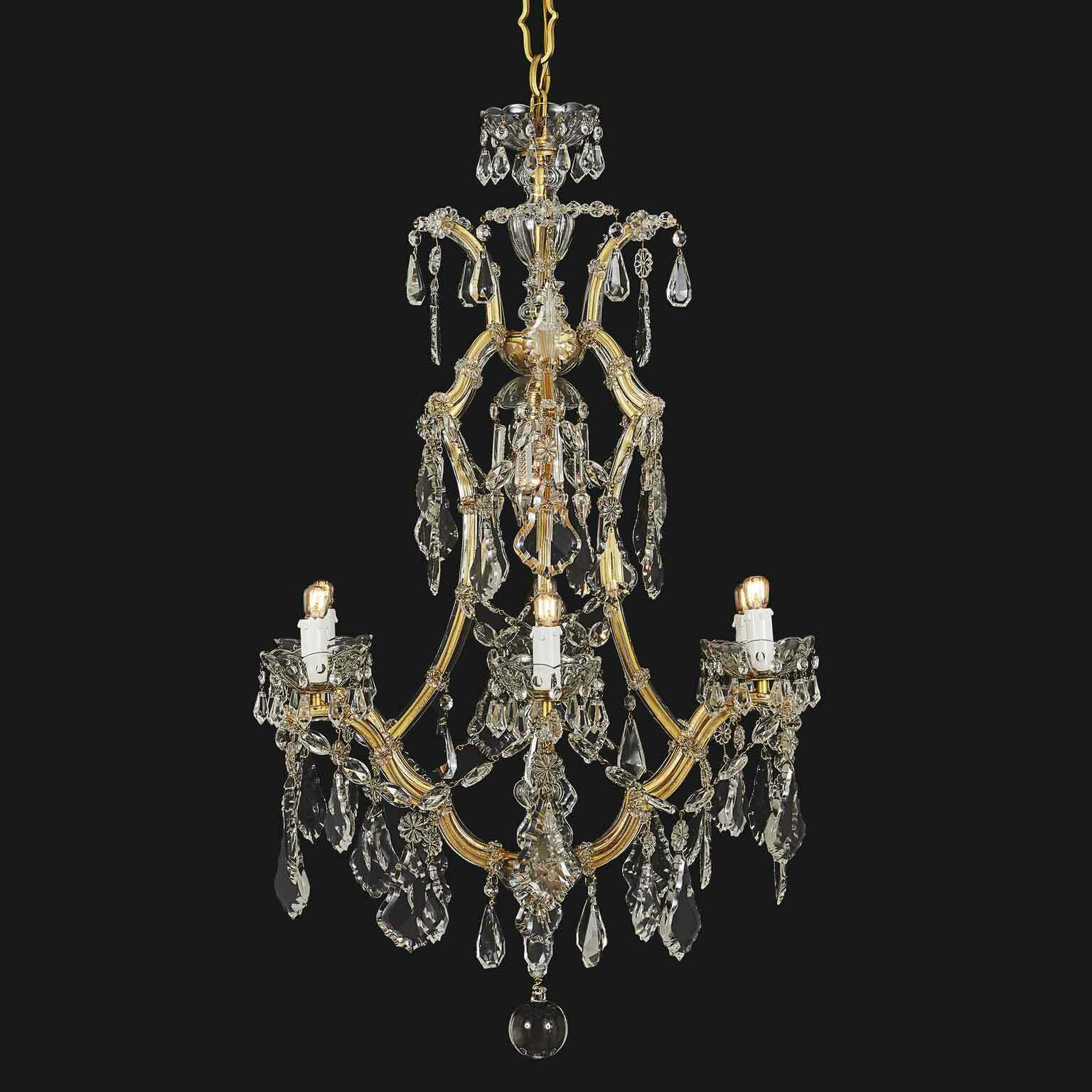 Maria Teresa Crystal Chandelier With 7 Lights From 1950