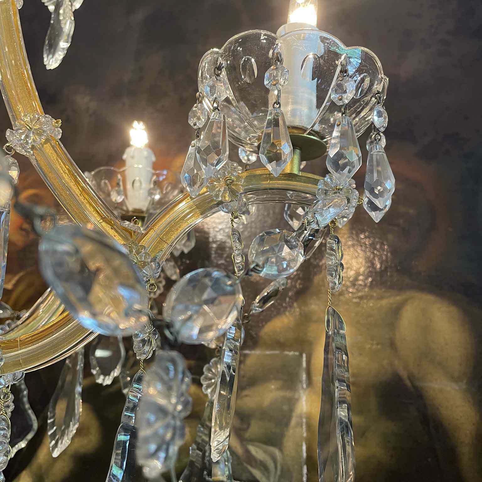 Maria Teresa Crystal Chandelier With 7 Lights From 1950 photo for sale