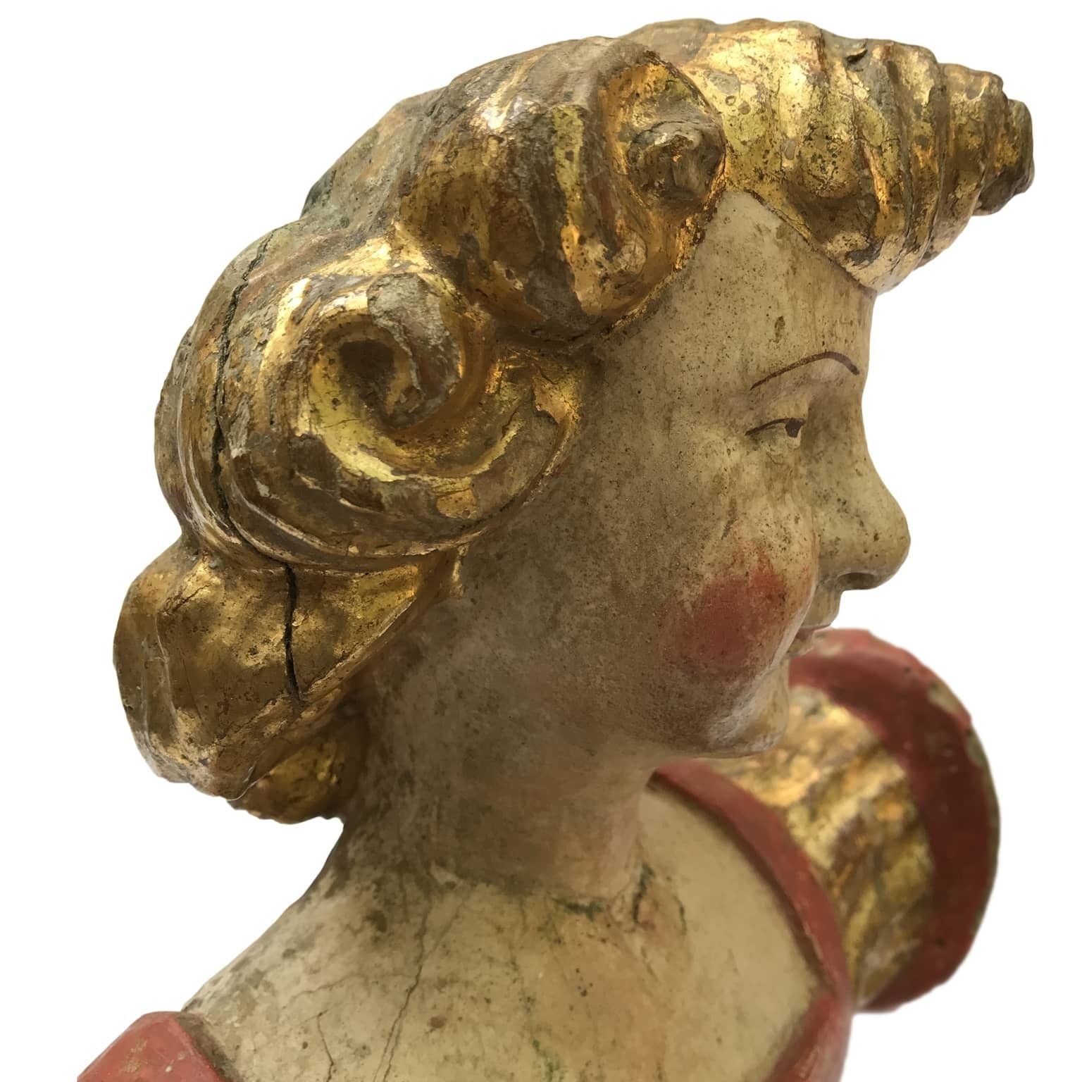Pair Of Cornucopia Sculptures From The 1600s photo vintage