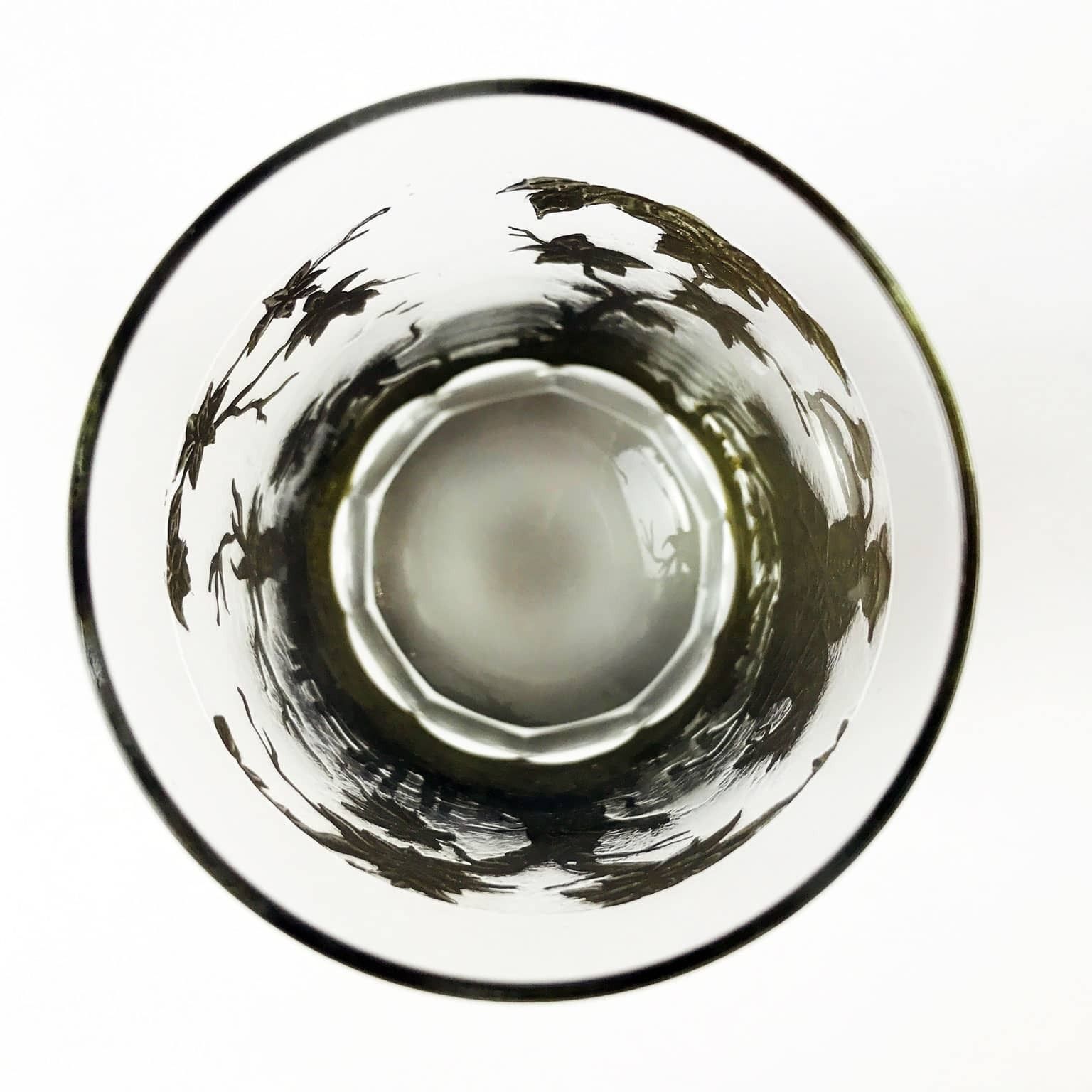 Round Glass With Hunting Scenes In Gold From The Late 19th Century photo Home Decor