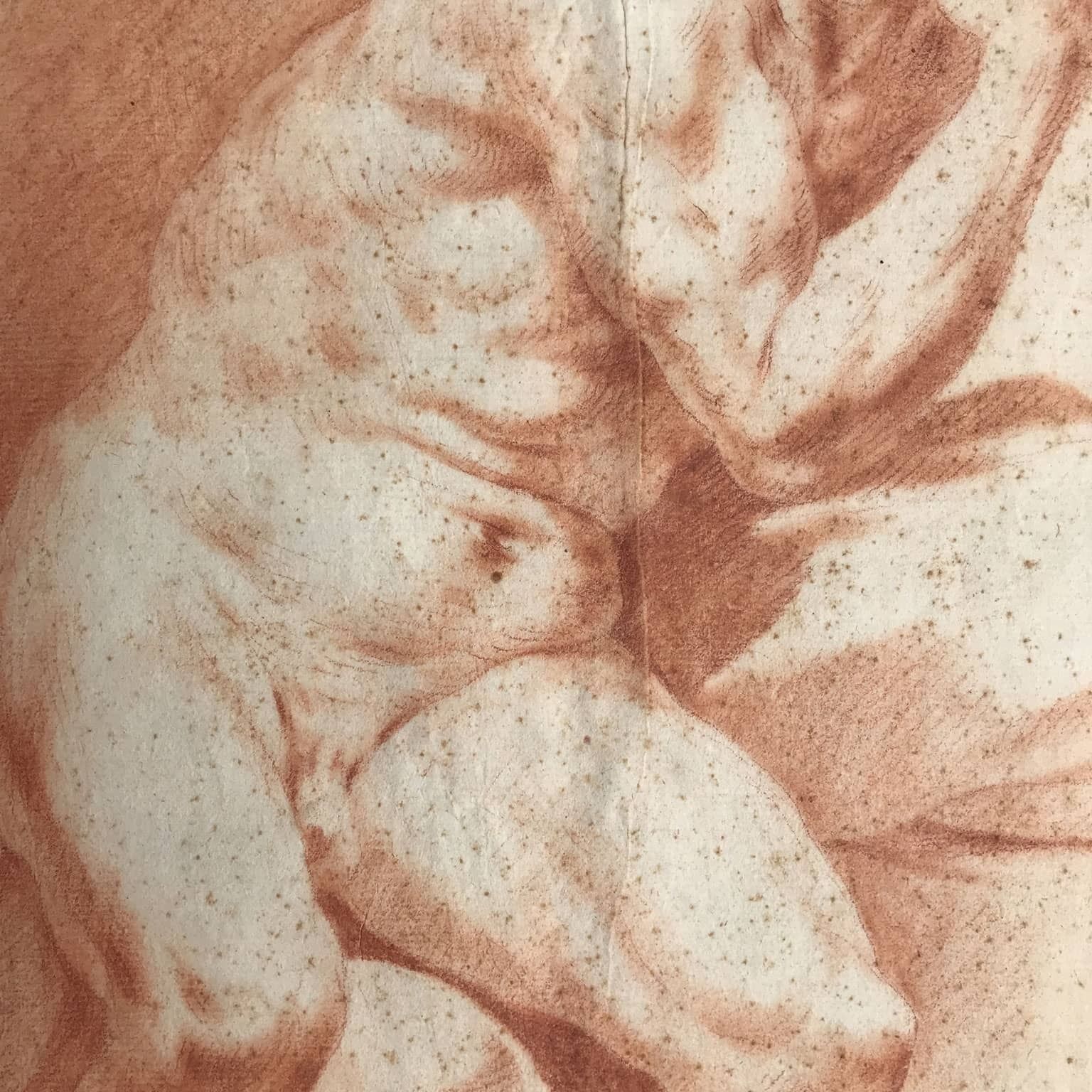 Pair Of Sanguine Drawings With Nude Studies photo vinterior