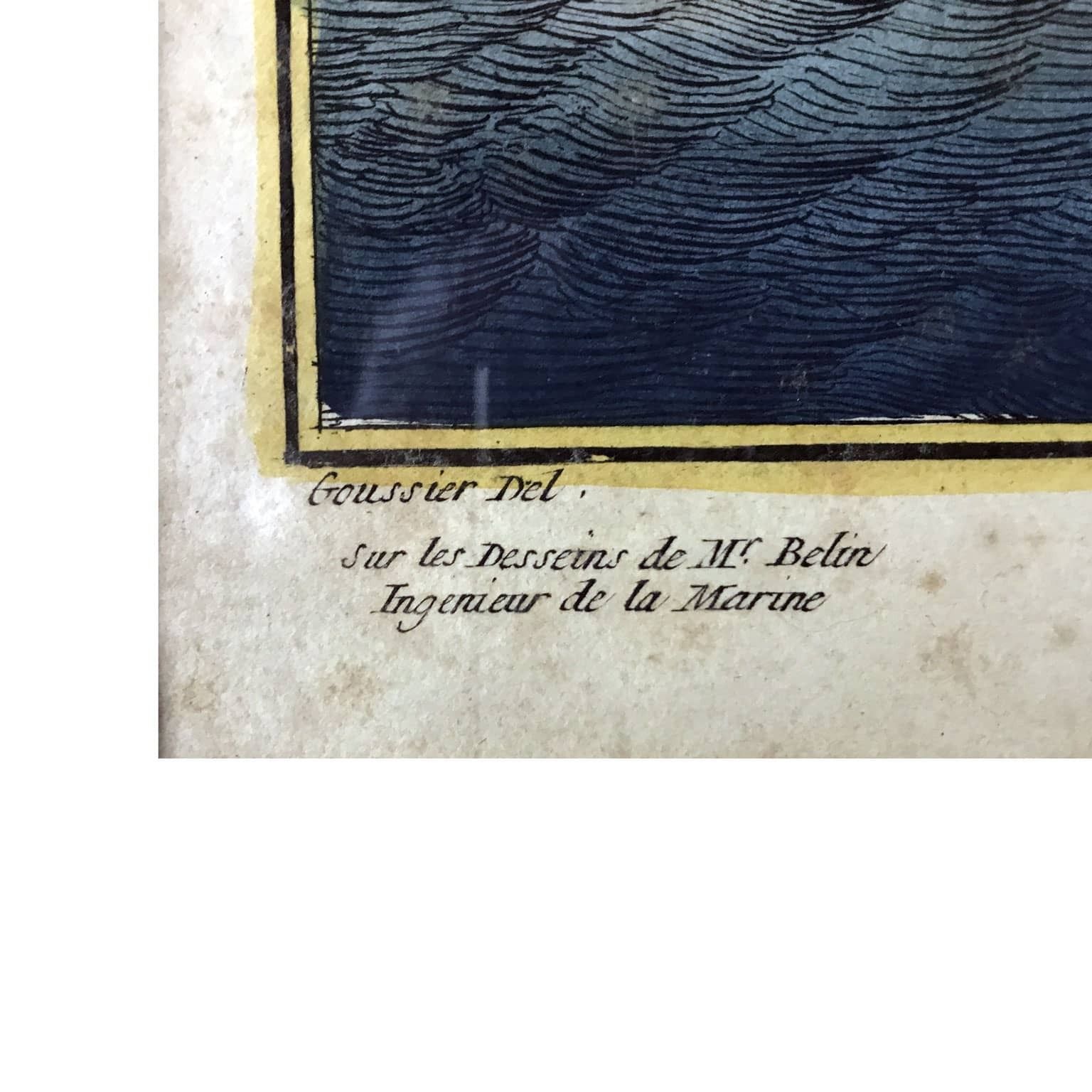 Drawing Of A Paris Galley 1772 photo for sale
