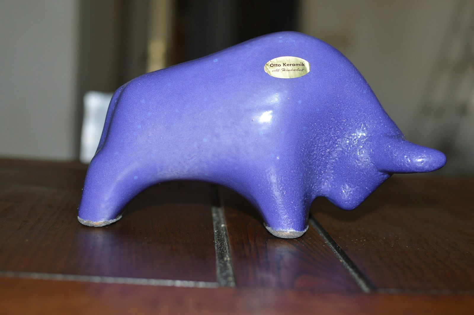 Ceramic Black Bull By Otto Keramik   Glazed Bull   Buffalo   Sculpture   Ruscha   Fat Lava   Germany photo furniture