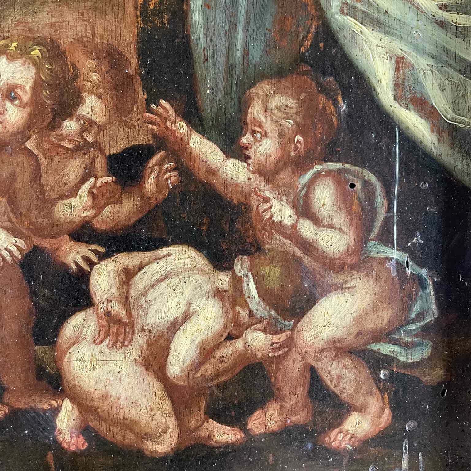 Pair Of Landscapes With Putti, 1800s photo 3934.0