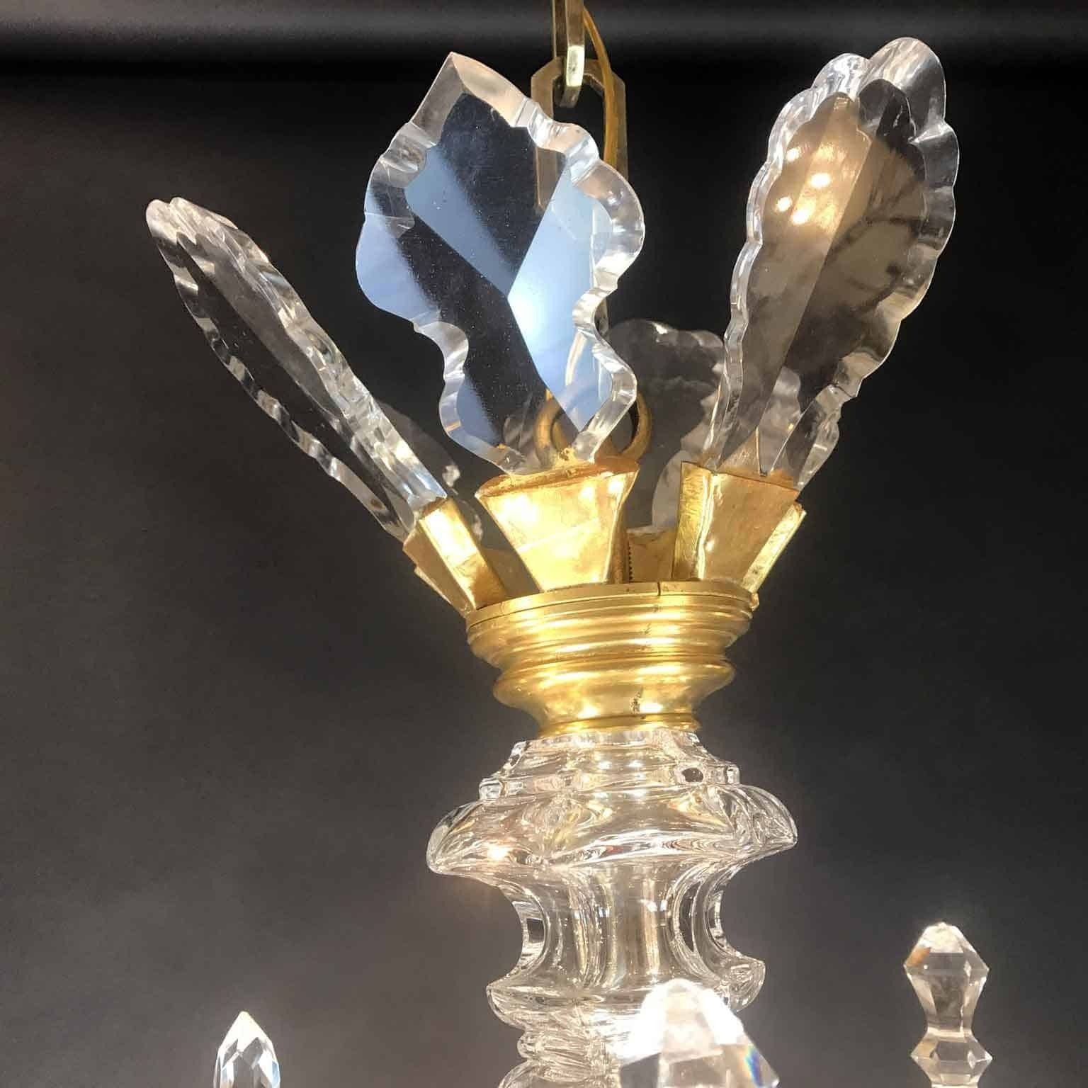 photo buy French Chandelier From The Early 1900s In Gilded Bronze And Crystal