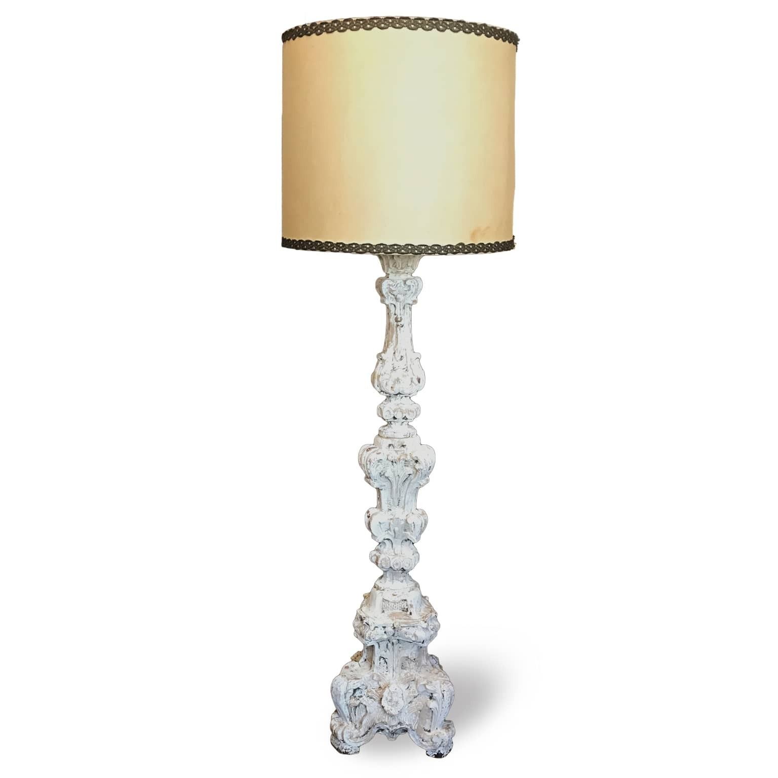 Carved Wooden Torch Holder From The Louis XV Style Centre