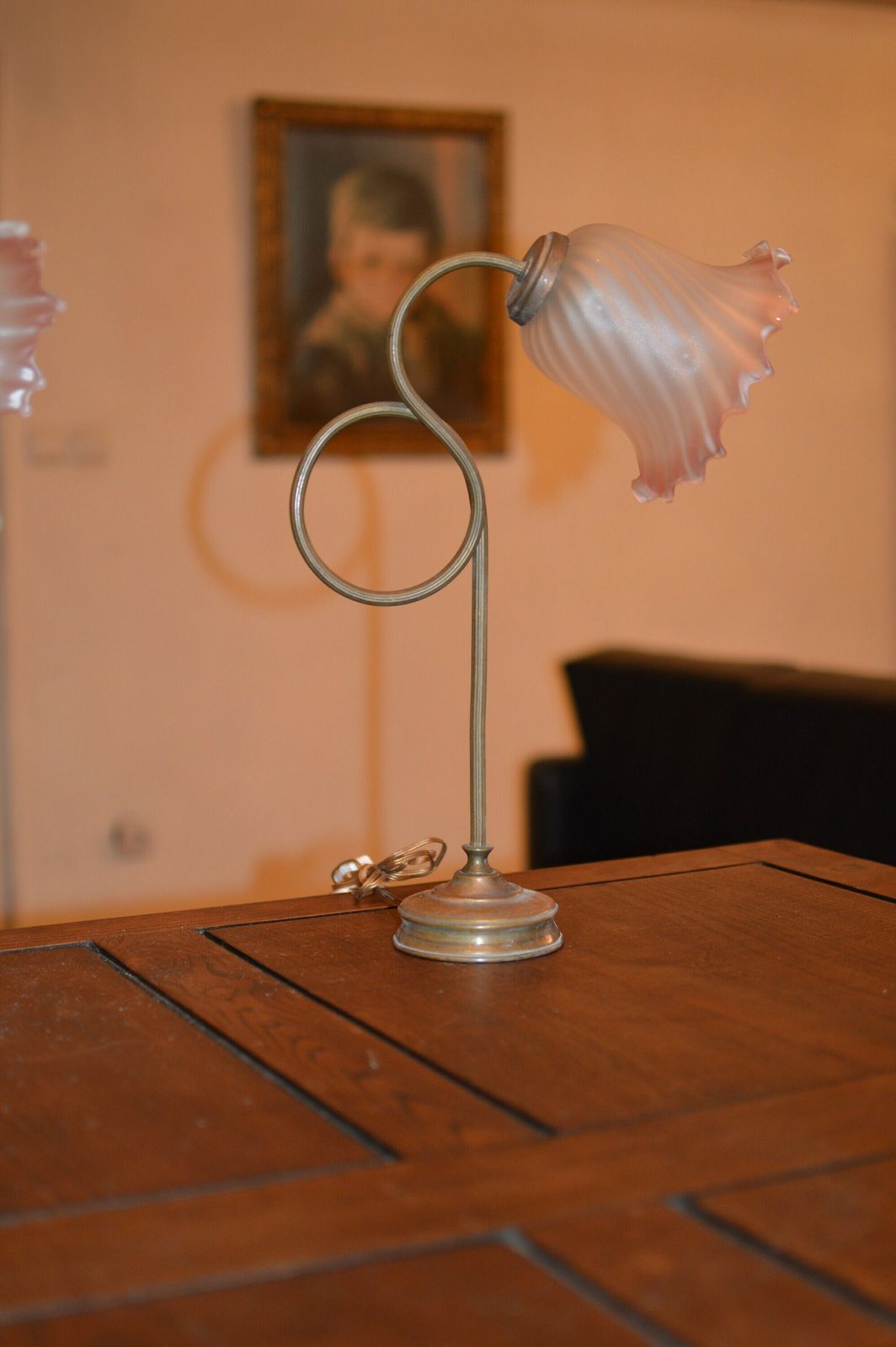 Pair Of Vintage Art Nouveau Table Lamp. Art Deco Table Lamp photo vinterior