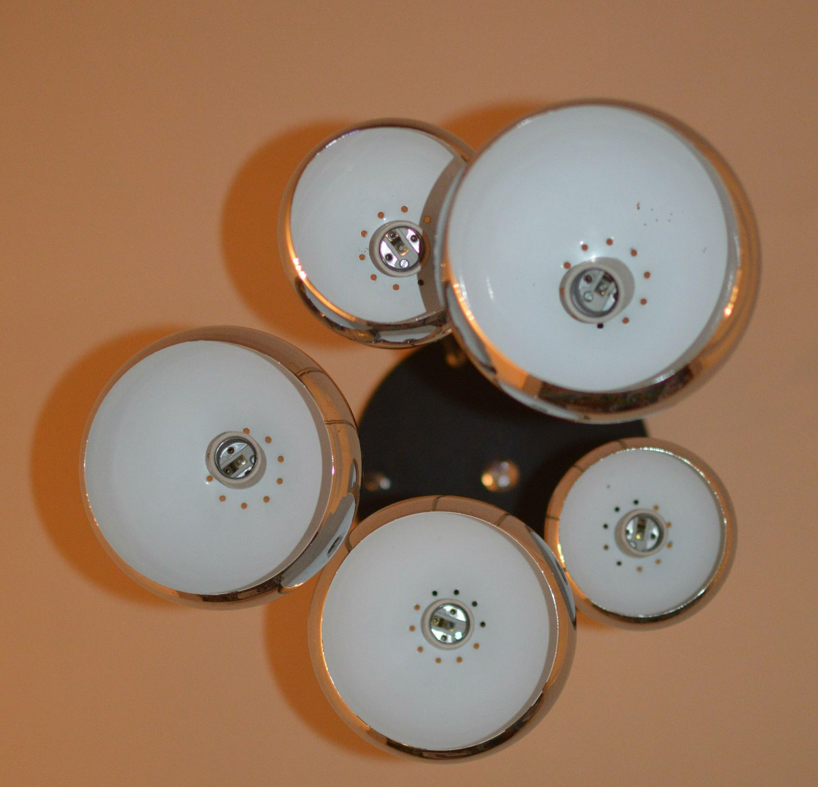 Lamp Mid Century Space Age Cascade Sputnik Chandelier . 1970. Original Big photo 324.0