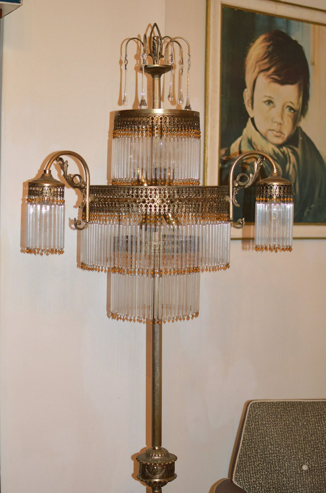 Vintage Art Nouveau Floor Lamp 9 Lights. Very Rare, Maybe Unique:) photo vinterior
