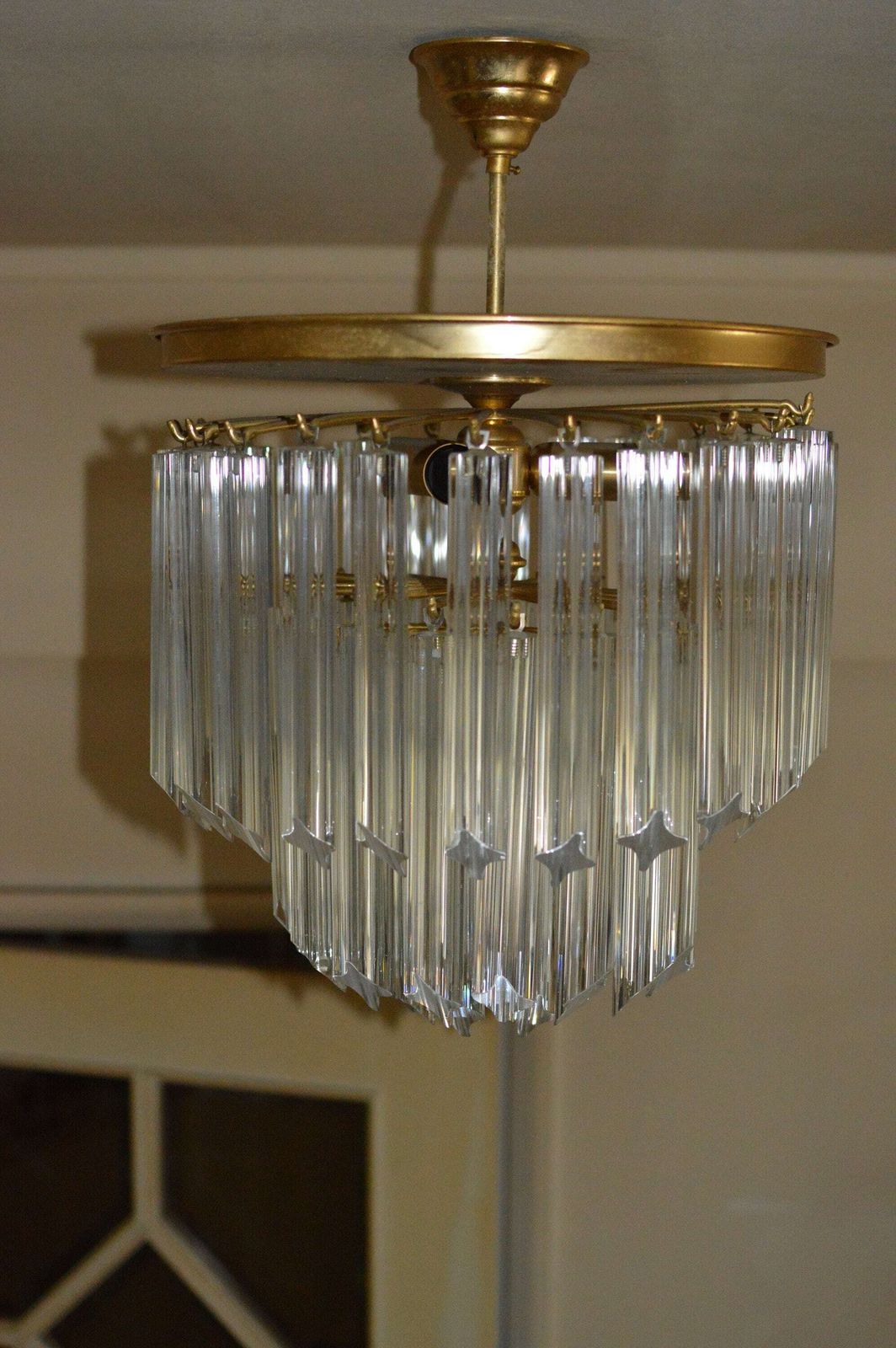 photo for sale Murano Vintage Chandelier Mid Century Crystal. Venini Era 1960/70 48 Glass