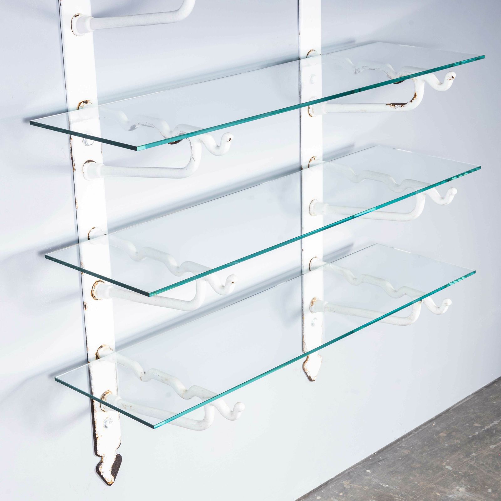 photo furniture 19th Century French Original Cast Iron Butchers Large Shelving