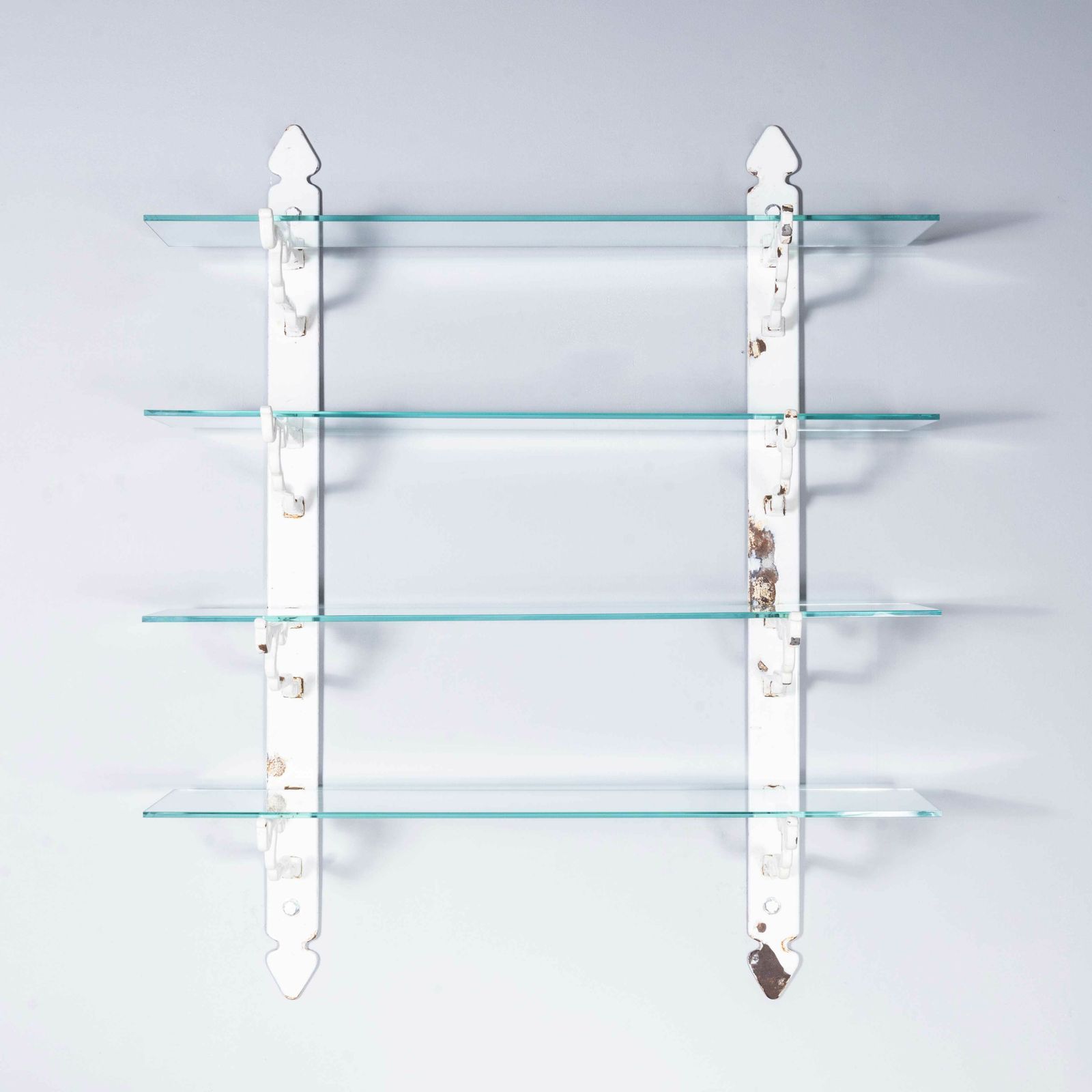 19th Century French Original Cast Iron Butchers Shelving