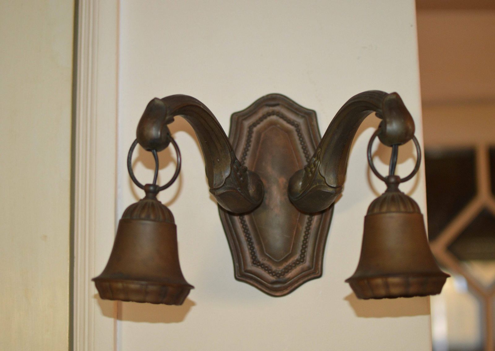 Gilt Ole Lamp | Mid Century Gilded Metal Wall Lamp Vintage