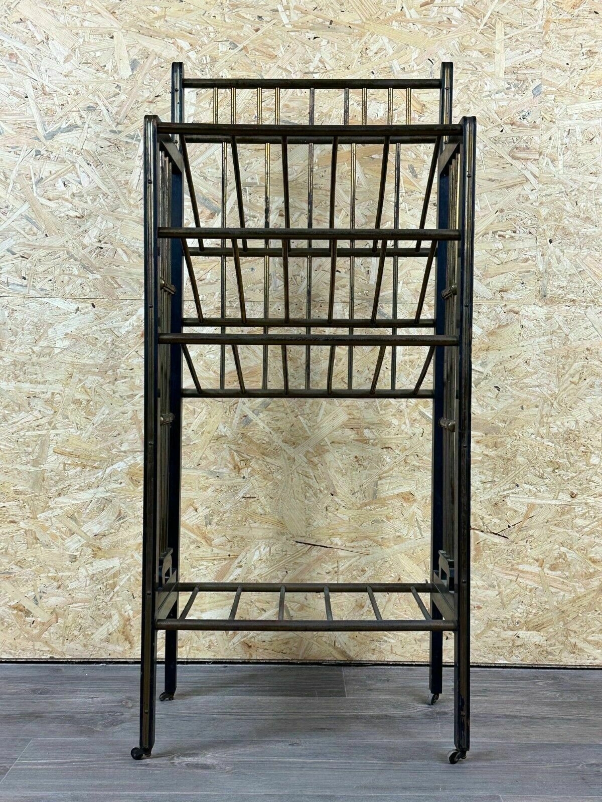 Magazine Rack From Wiener Werkstätte Austria Made Of Mahogany & Brass Around 1900 photo furniture