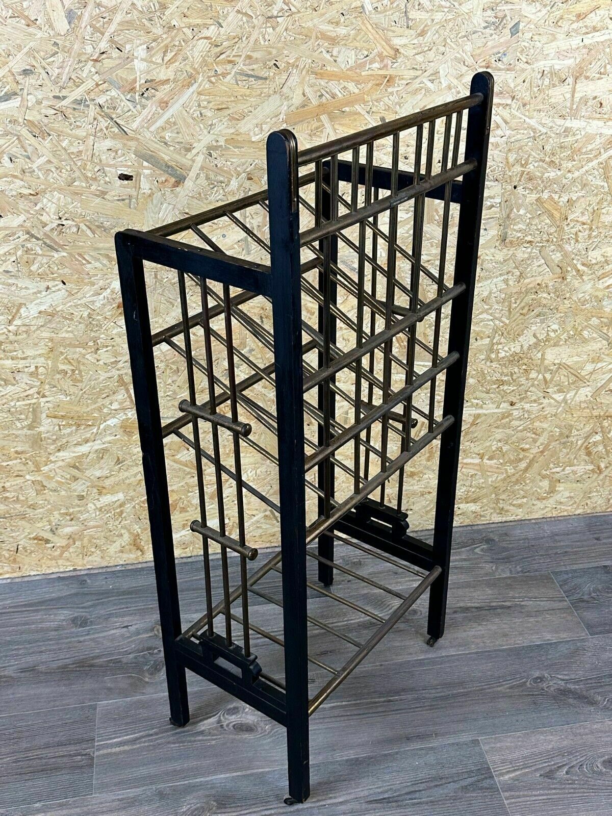 photo buy Magazine Rack From Wiener Werkstätte Austria Made Of Mahogany & Brass Around 1900