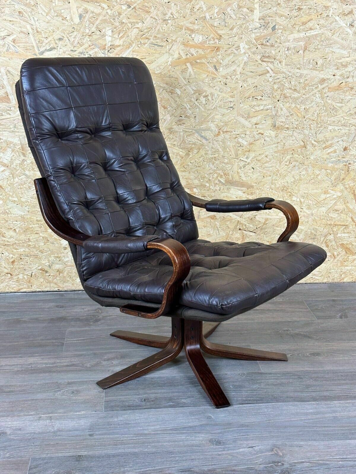 60er 70er Jahre Sessel Easy Chair Ledersessel Drehsessel Danish Modern Design photo furniture