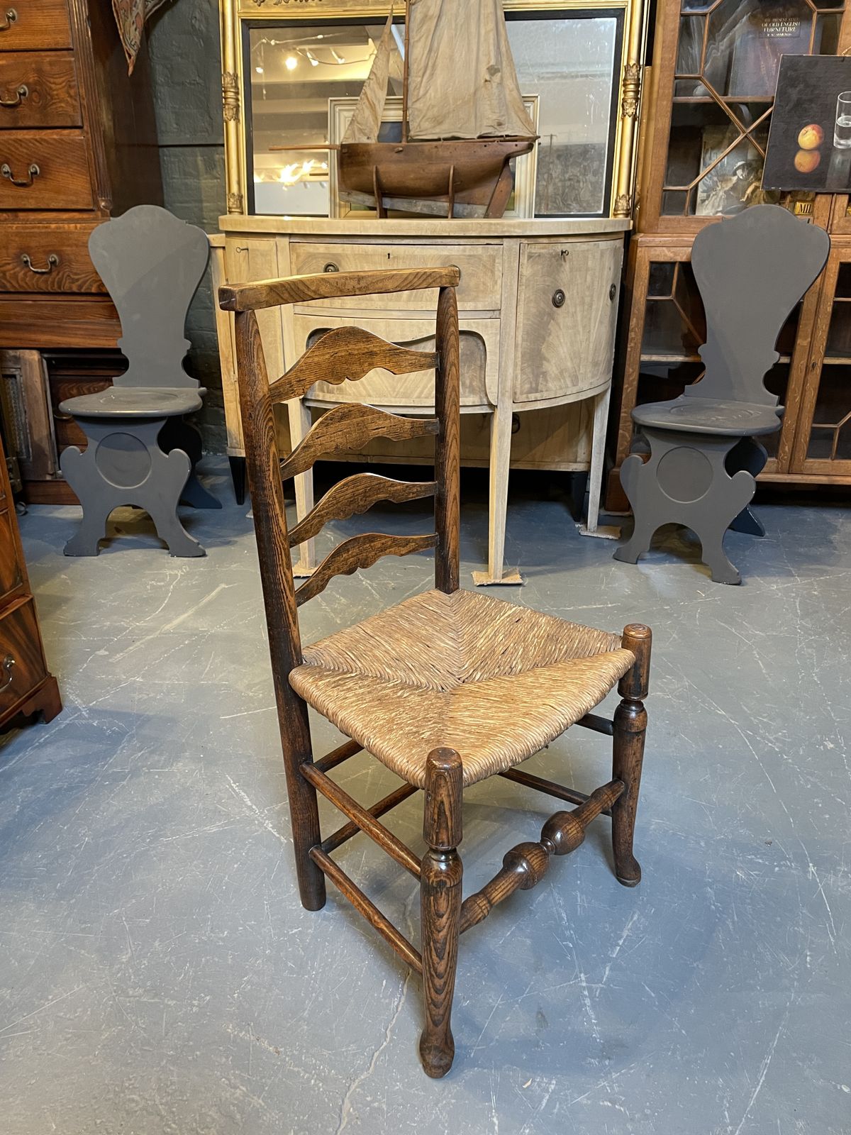 Country Side Chair, 1800s, Antique photo for sale