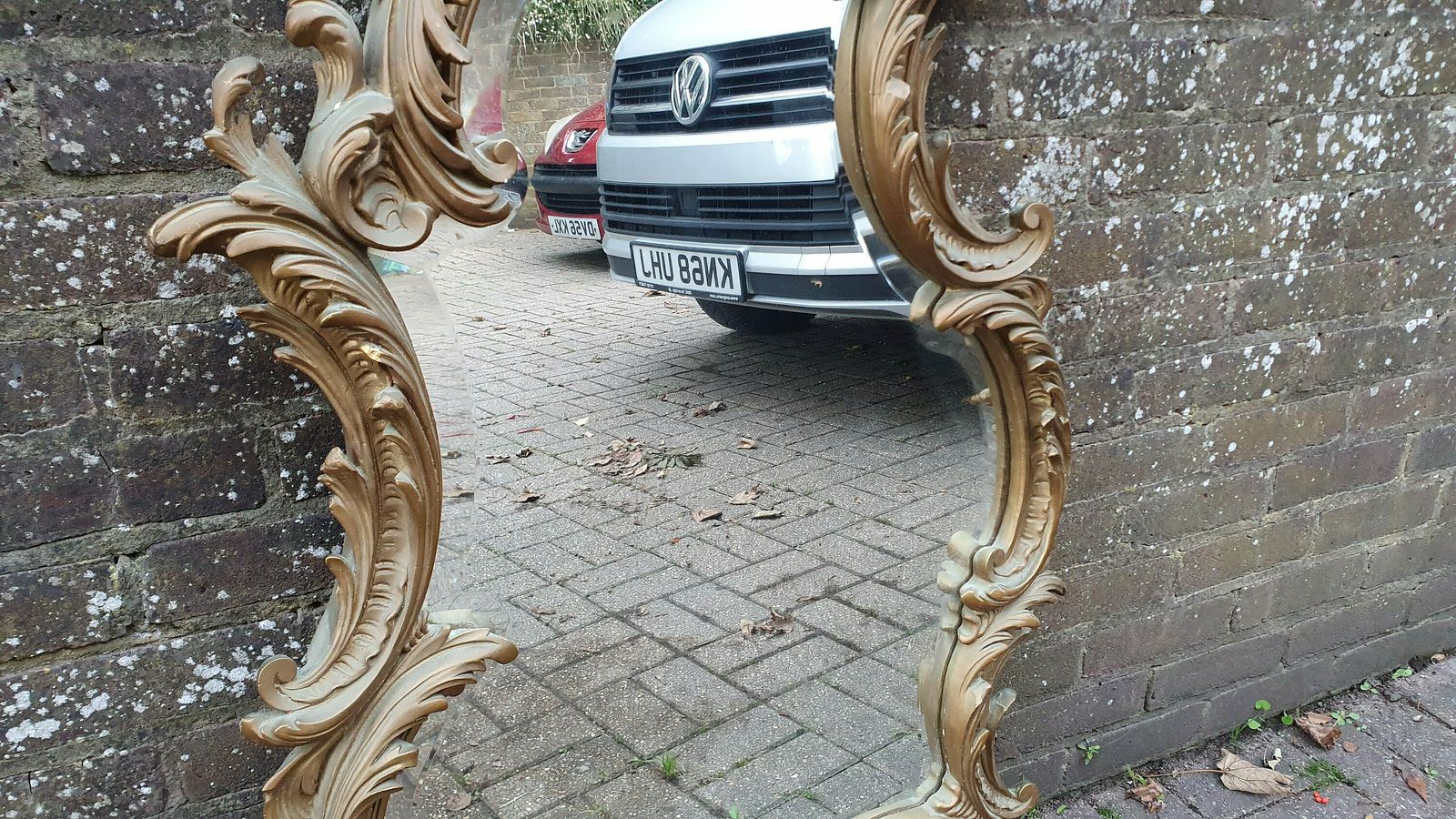 Stunning Huge Chunky Victorian Gold Gilt Wall Mirror French photo Home Decor