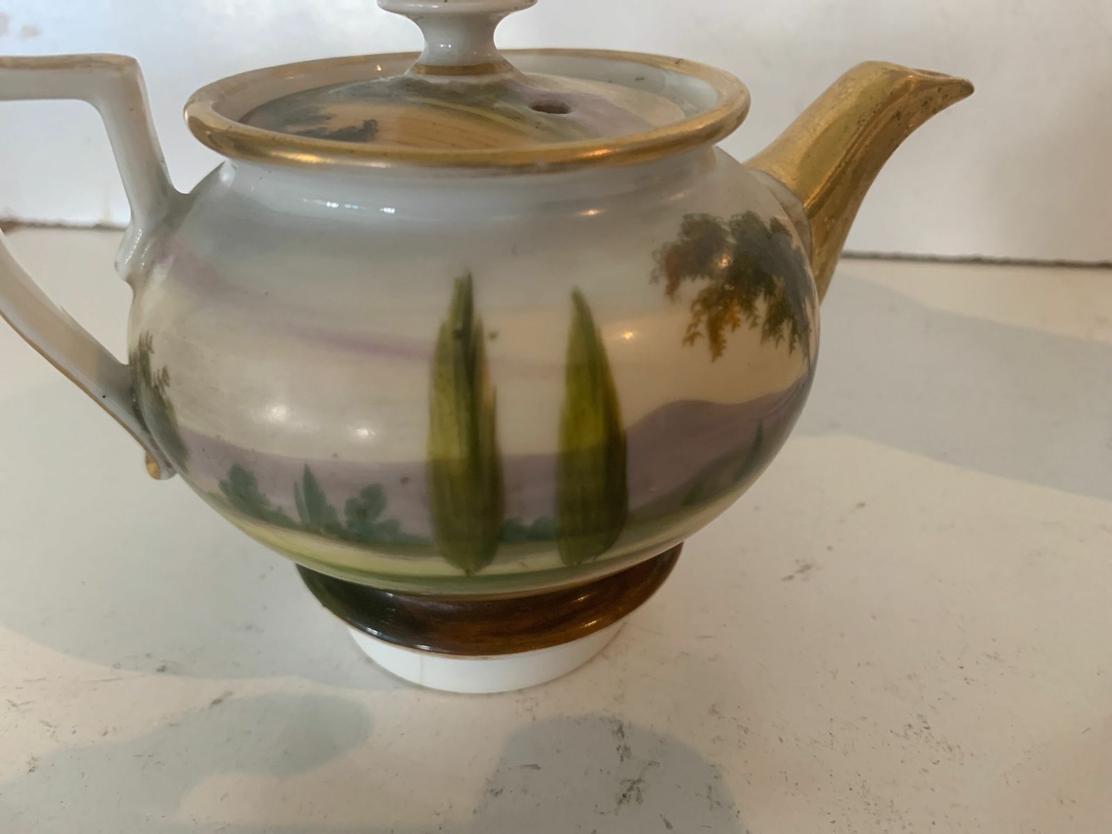 Teapot In Polychrome Porcelain "Old Paris" XIX Century photo Home Decor