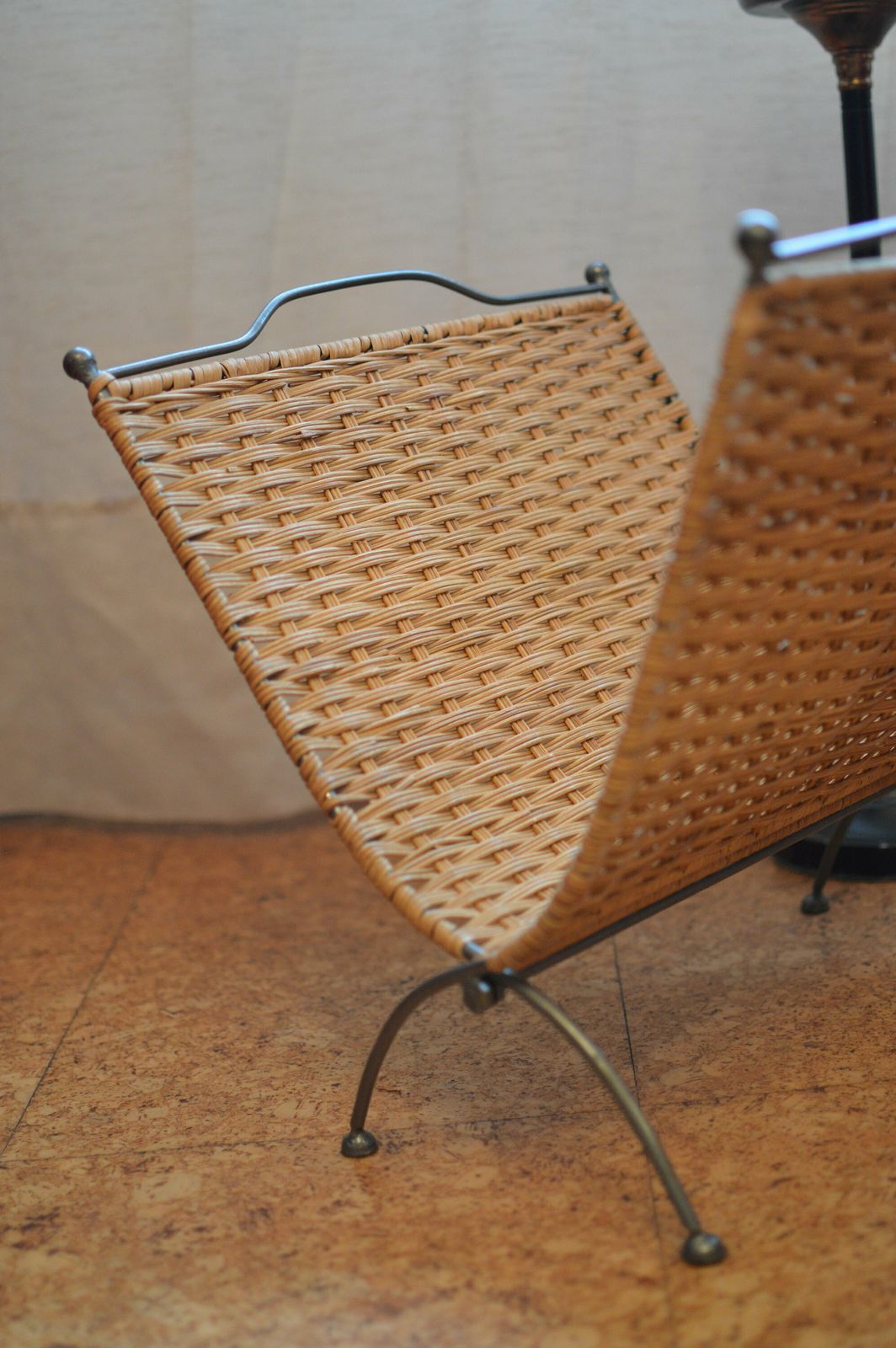 photo furniture Wicker Magazine Rack / Vintage Magazine Holder / Sweet Vintage
